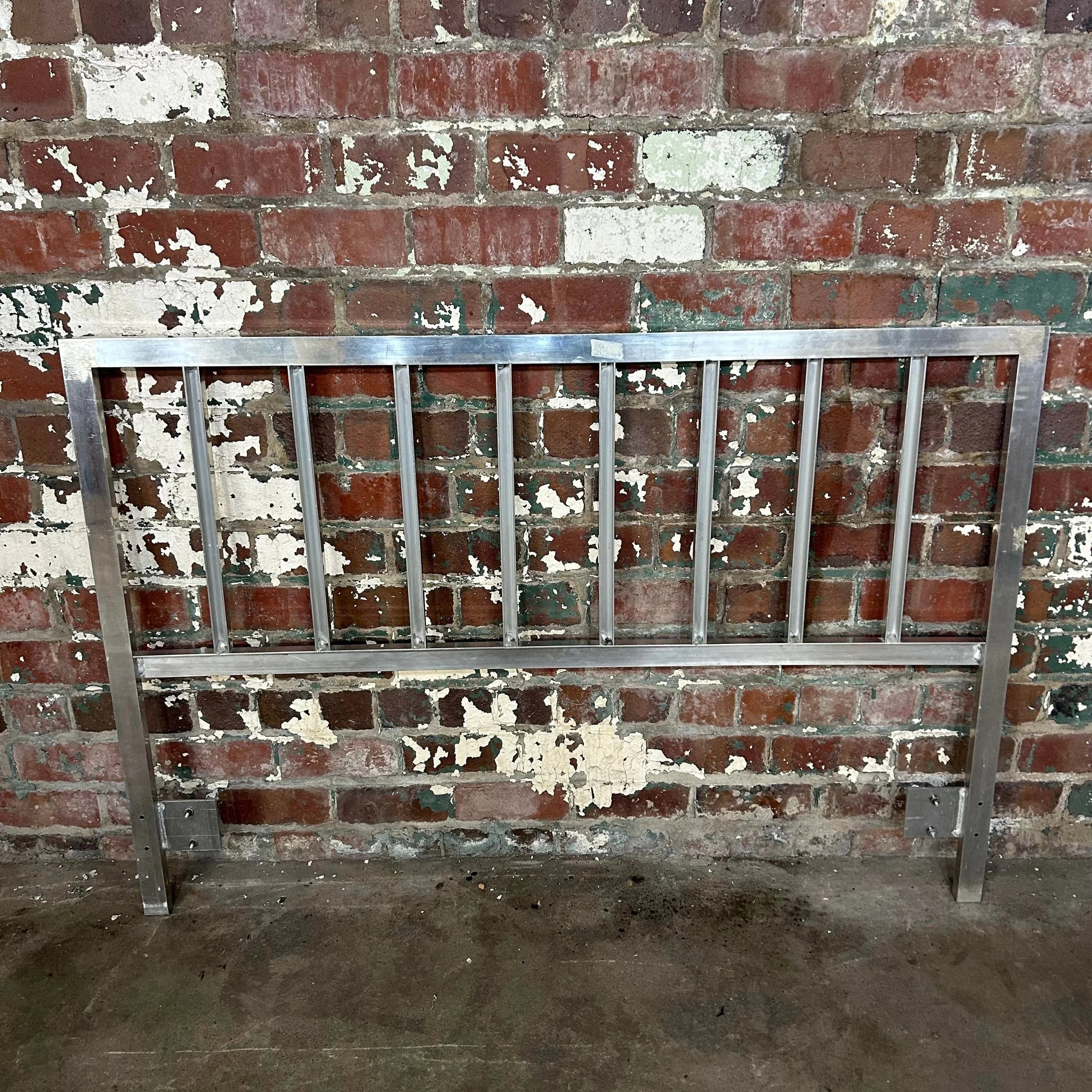 Milo Baughman Style Full Size Metal Headboard