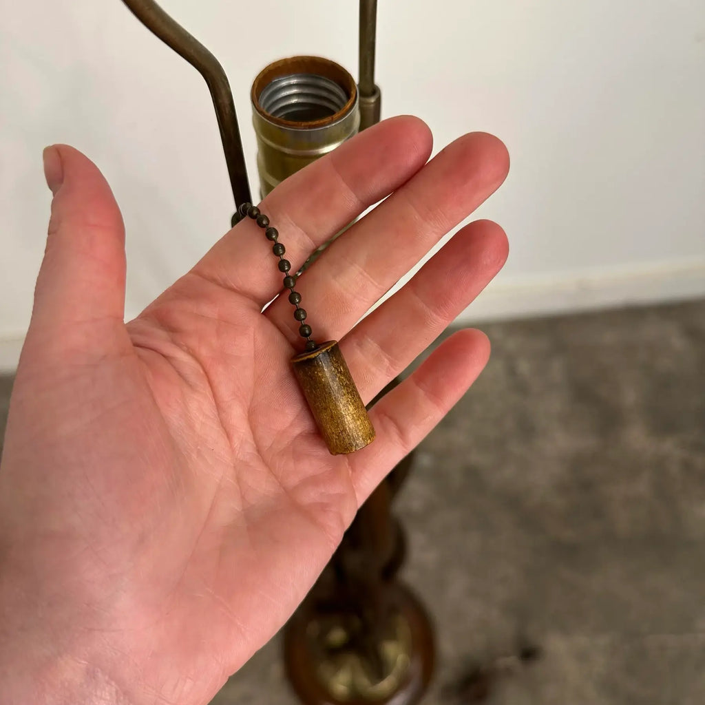 Mid Century Modern Modeline Sculpted Walnut Floor Lamp