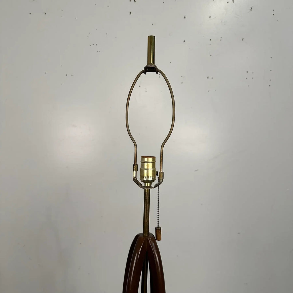 Mid Century Modern Modeline Sculpted Walnut Floor Lamp