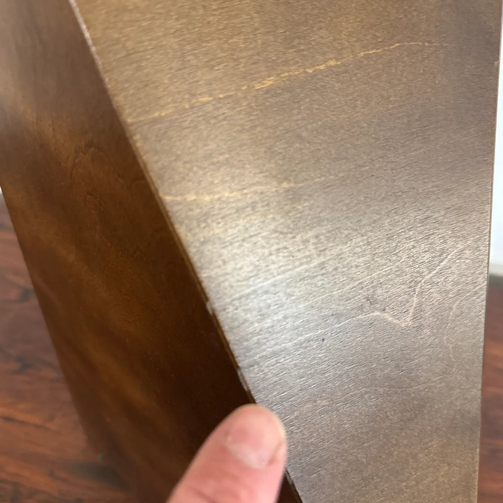 Mid Century Modern Modeline Wave Table Lamp in Walnut and Brass