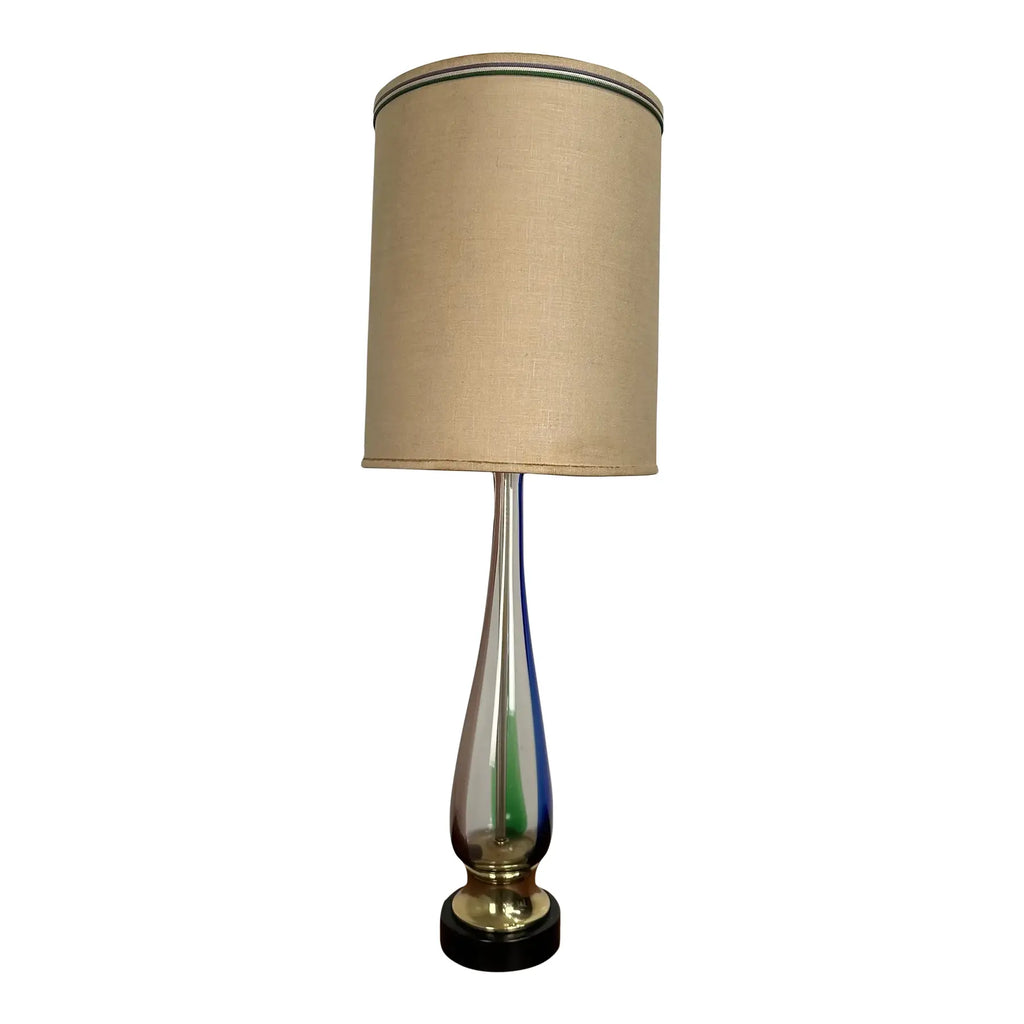 Mid Century Modern Murano Blown Glass Table Lamp