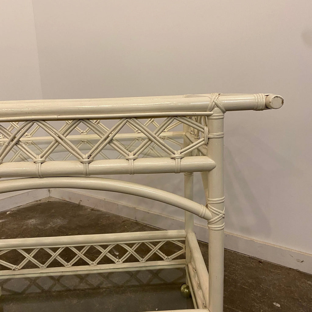 Vintage Rattan Bar Cart
