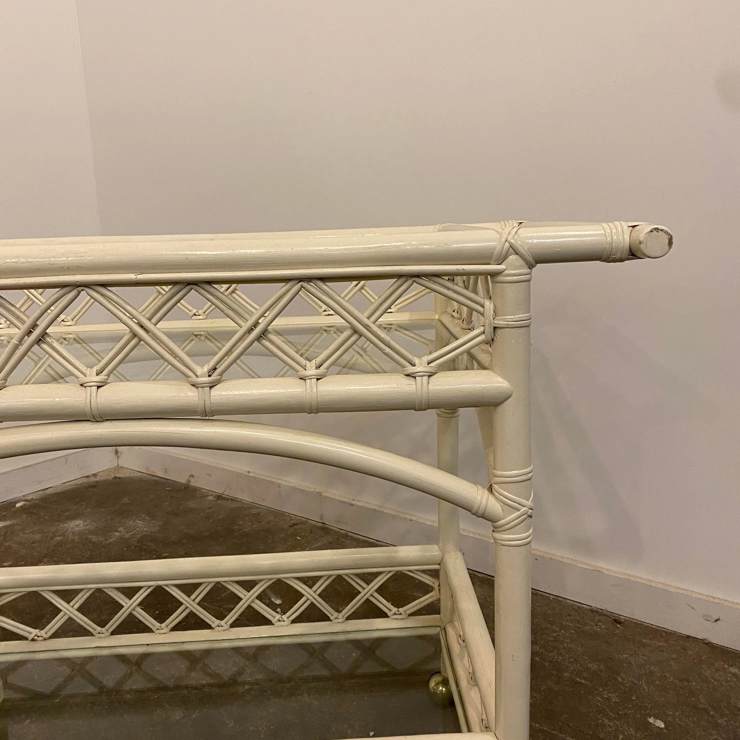 Vintage Rattan Bar Cart