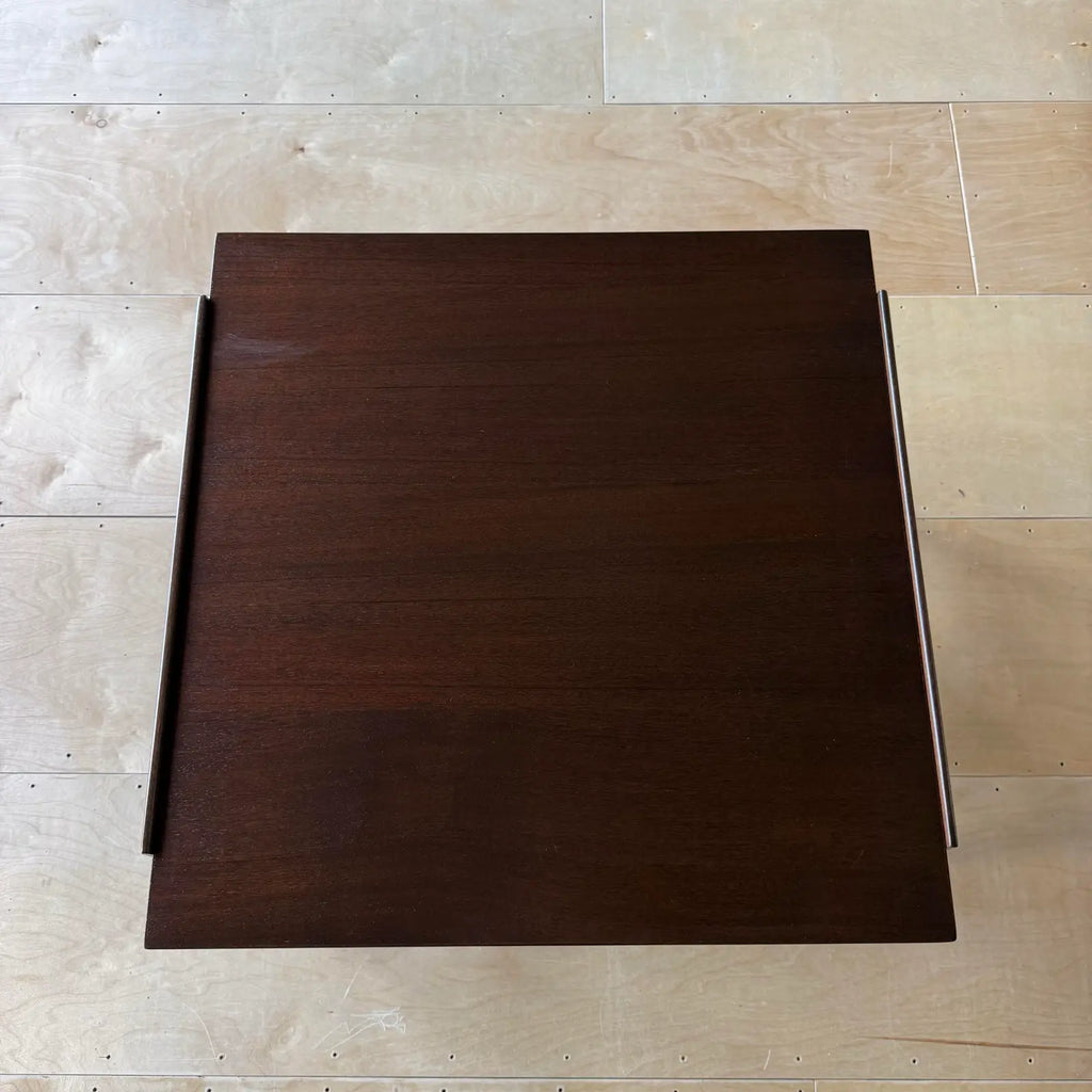 Mid-Century Modern Refinished Dunbar Side Lamp Table With Drawer
