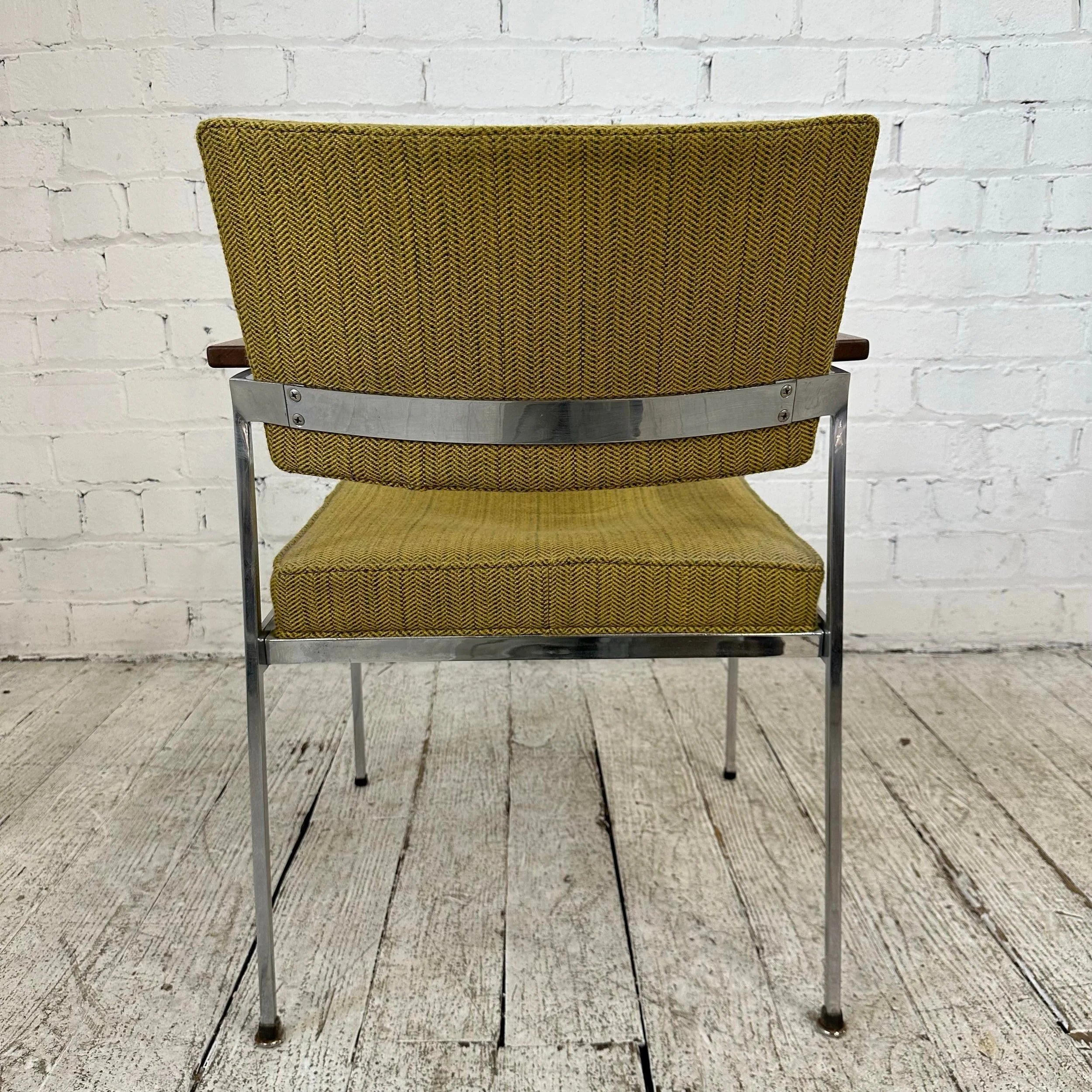 Mid Century Modern Robert John Stainless Steel Armchair