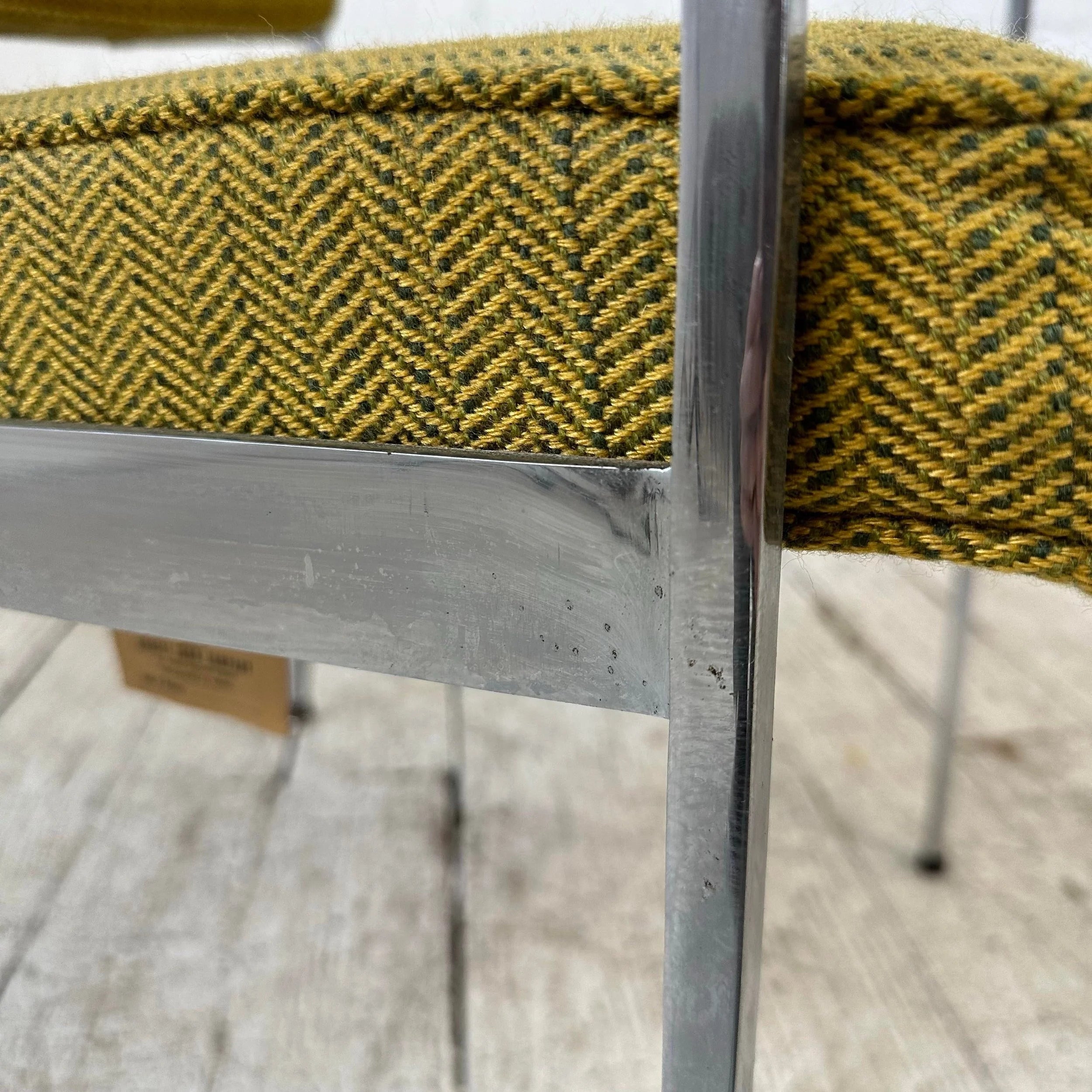 Mid Century Modern Robert John Stainless Steel Armchair