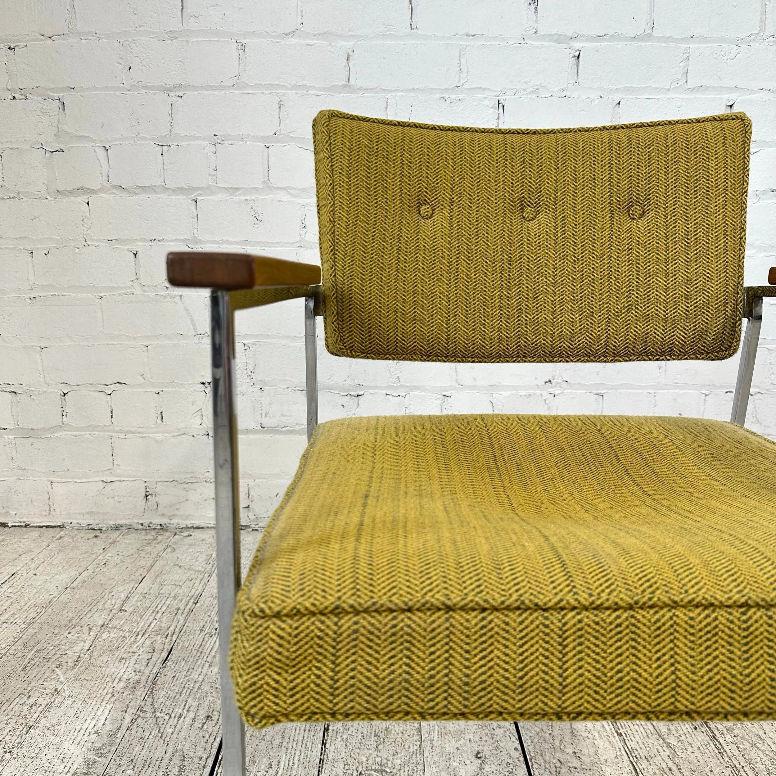Mid Century Modern Robert John Stainless Steel Armchair