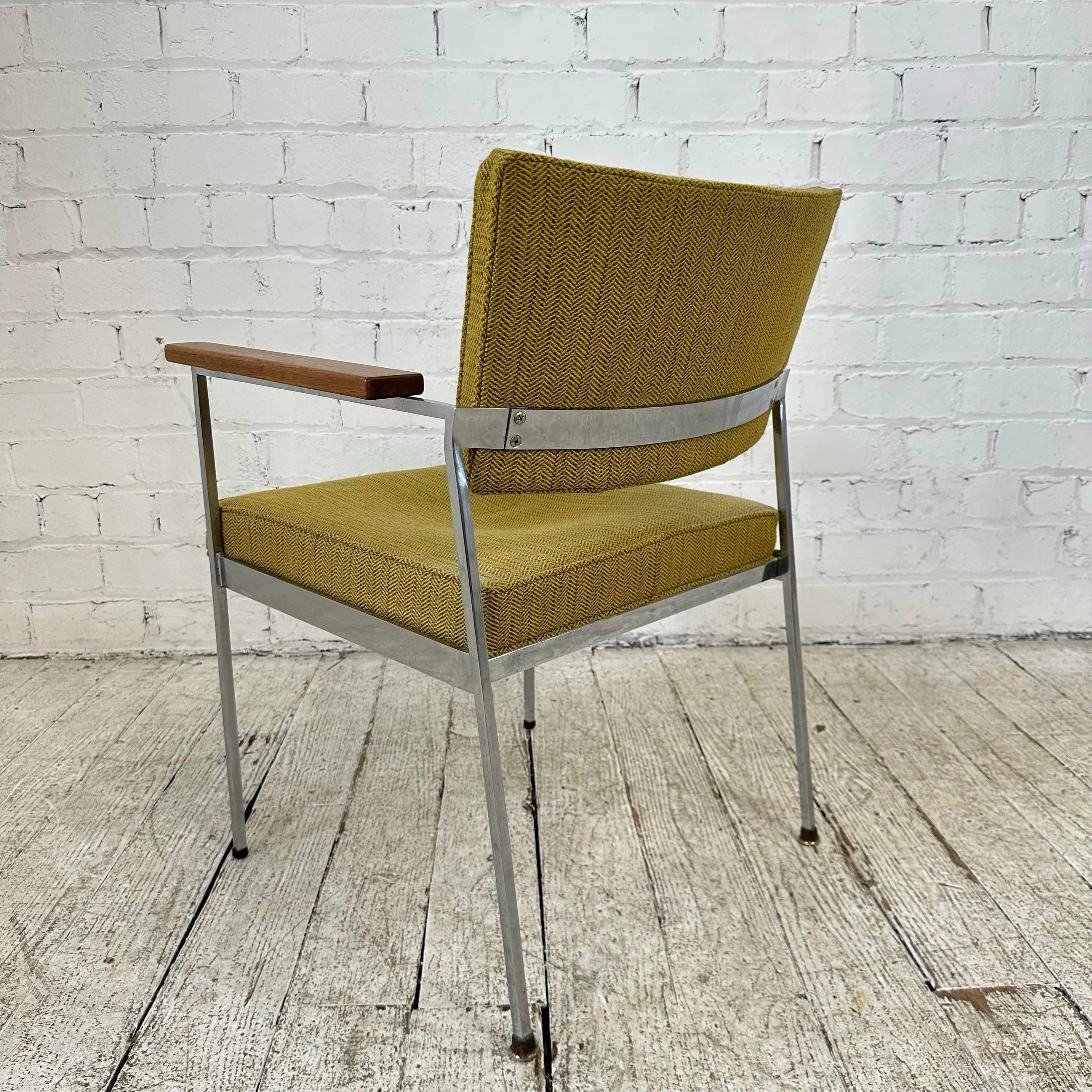 Mid Century Modern Robert John Stainless Steel Armchair