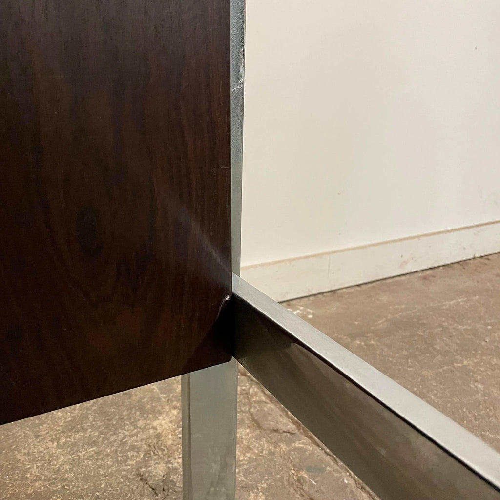 Mid Century Modern Rosewood and Chrome Desk