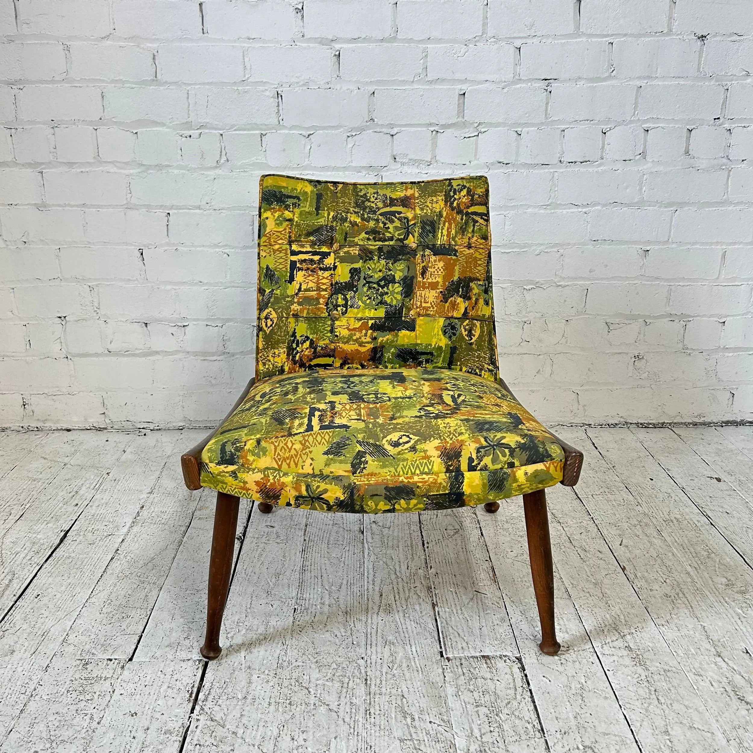 Patterned Slipper Chair