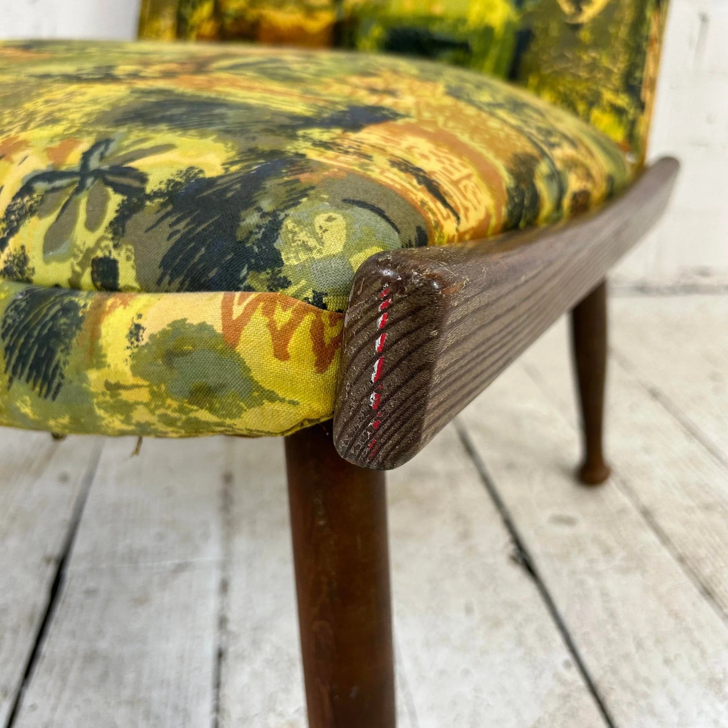 Patterned Slipper Chair
