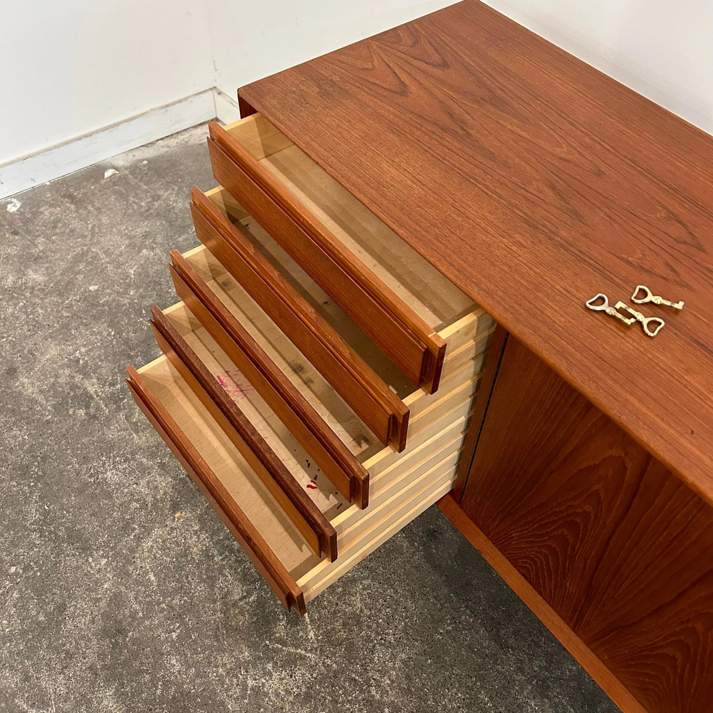 Norwegian Teak Credenza Sideboard