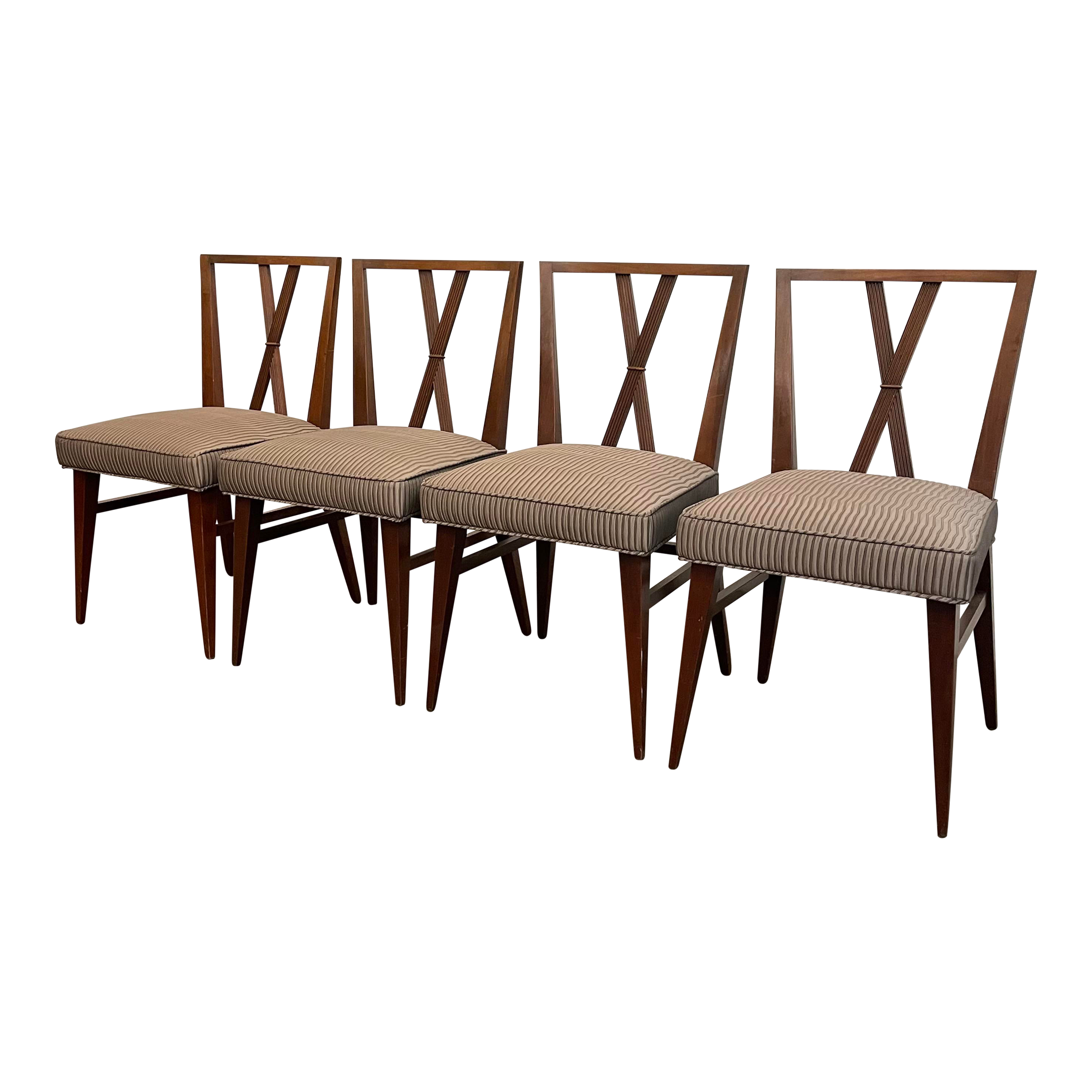 Set of 4 Tommi Parzinger Attributed Dining Chairs