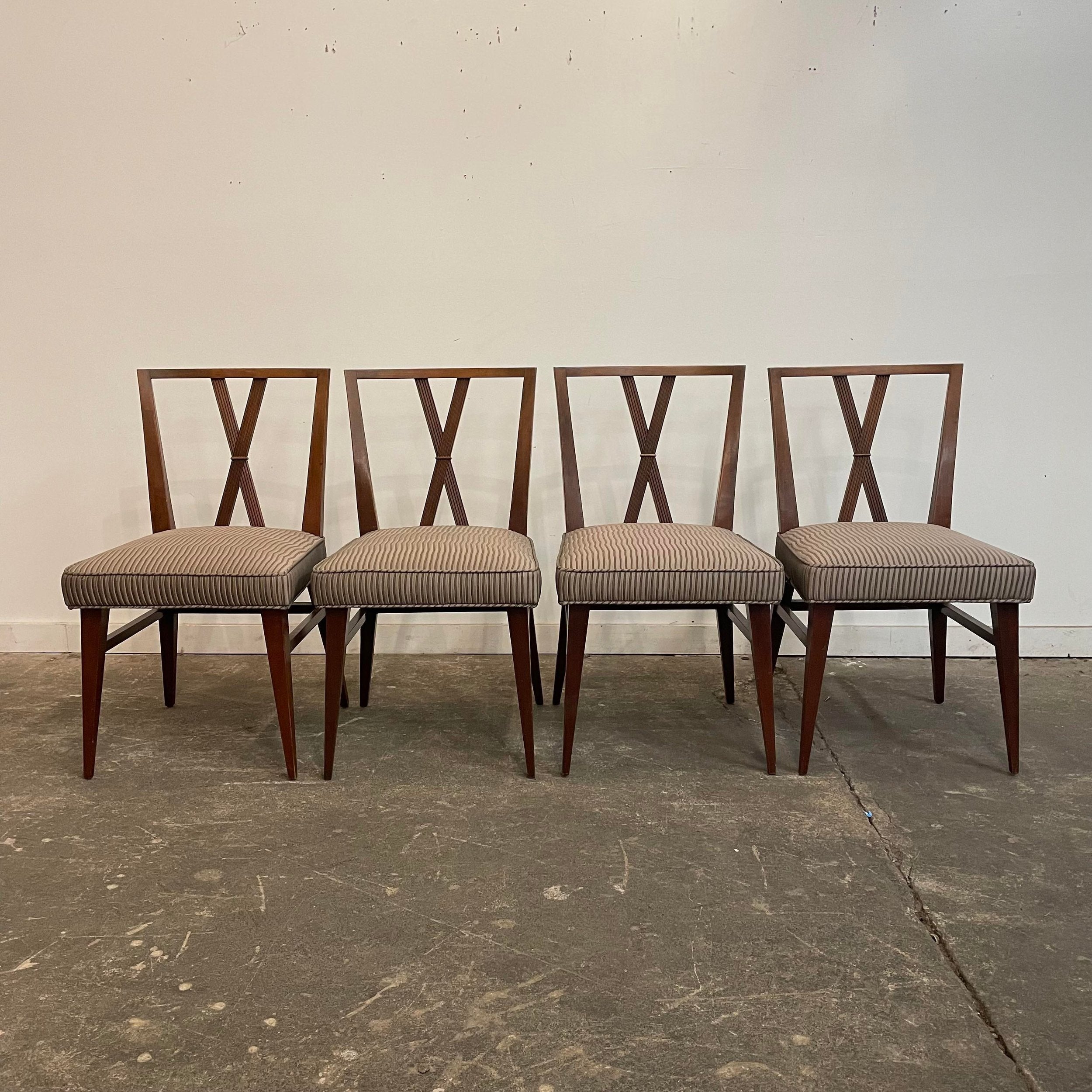 Set of 4 Tommi Parzinger Attributed Dining Chairs