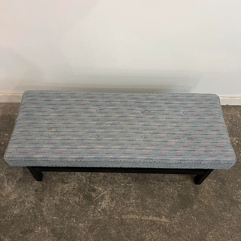 Mid Century Modern Upholstered Bench in the Style of Jens Risom