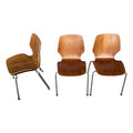 Mid-Century Modern Westnofa Teak and Chrome Dining Chairs Stacking – Set of 4