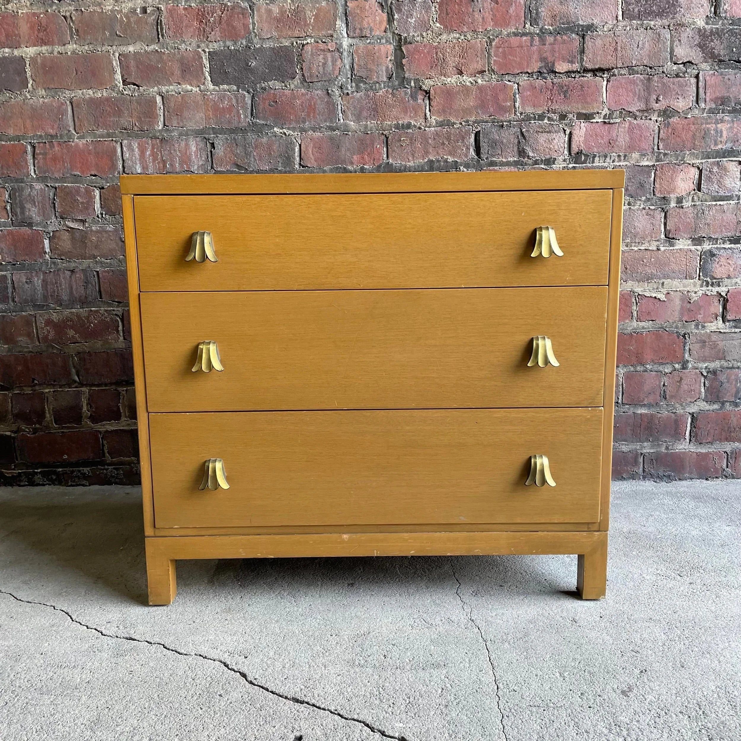 Widdicomb 3 Drawer Chest Cabinet With Brass Pulls