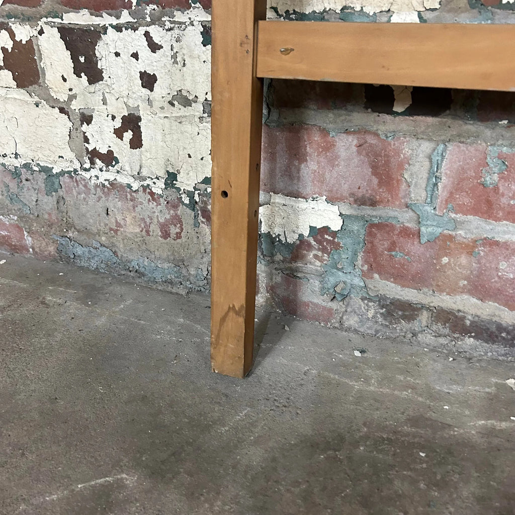 Mid Century Modern Wood and Cane Full Size Headboard