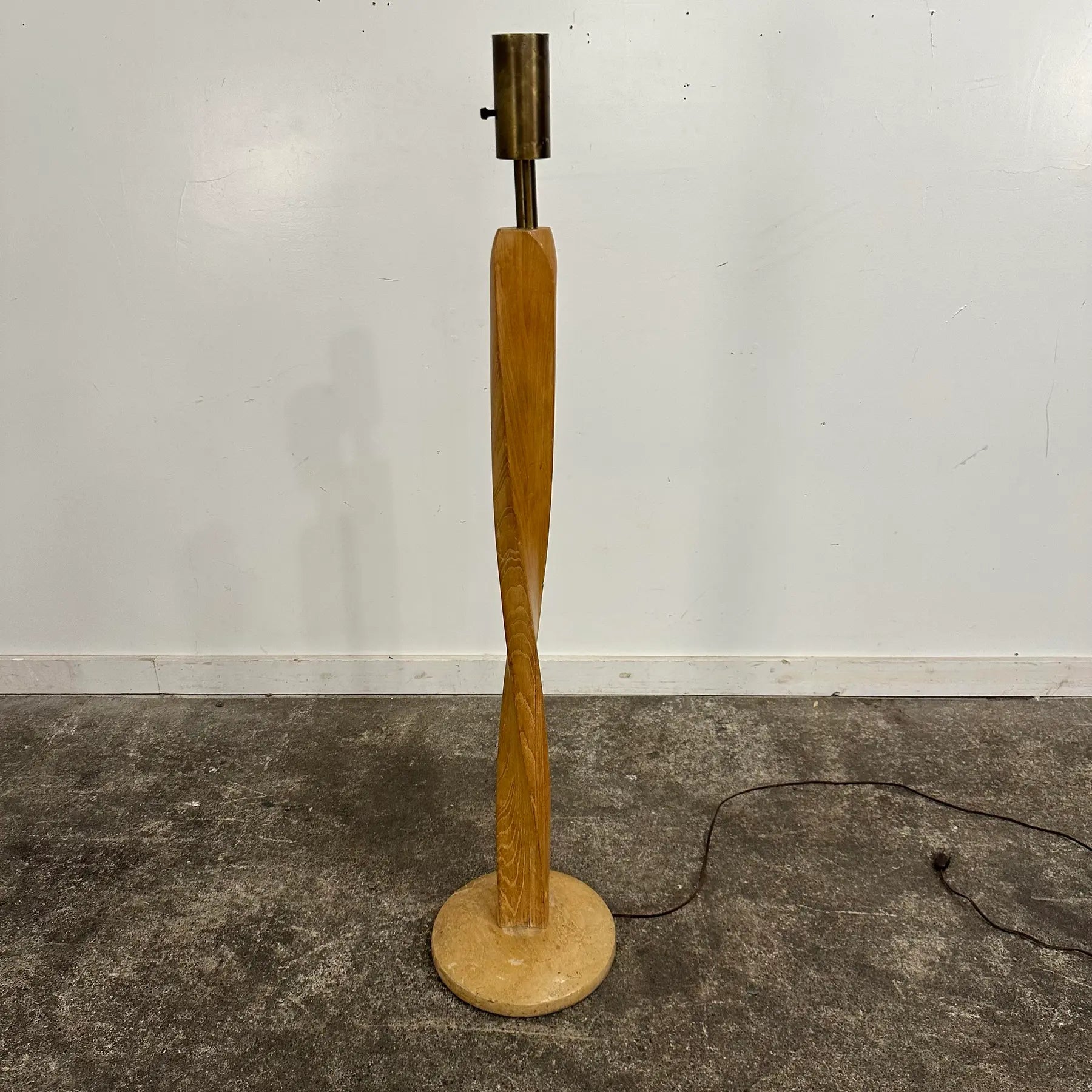 Mid Century Modern Yasha Heifetz Twisted Oak Floor Lamp