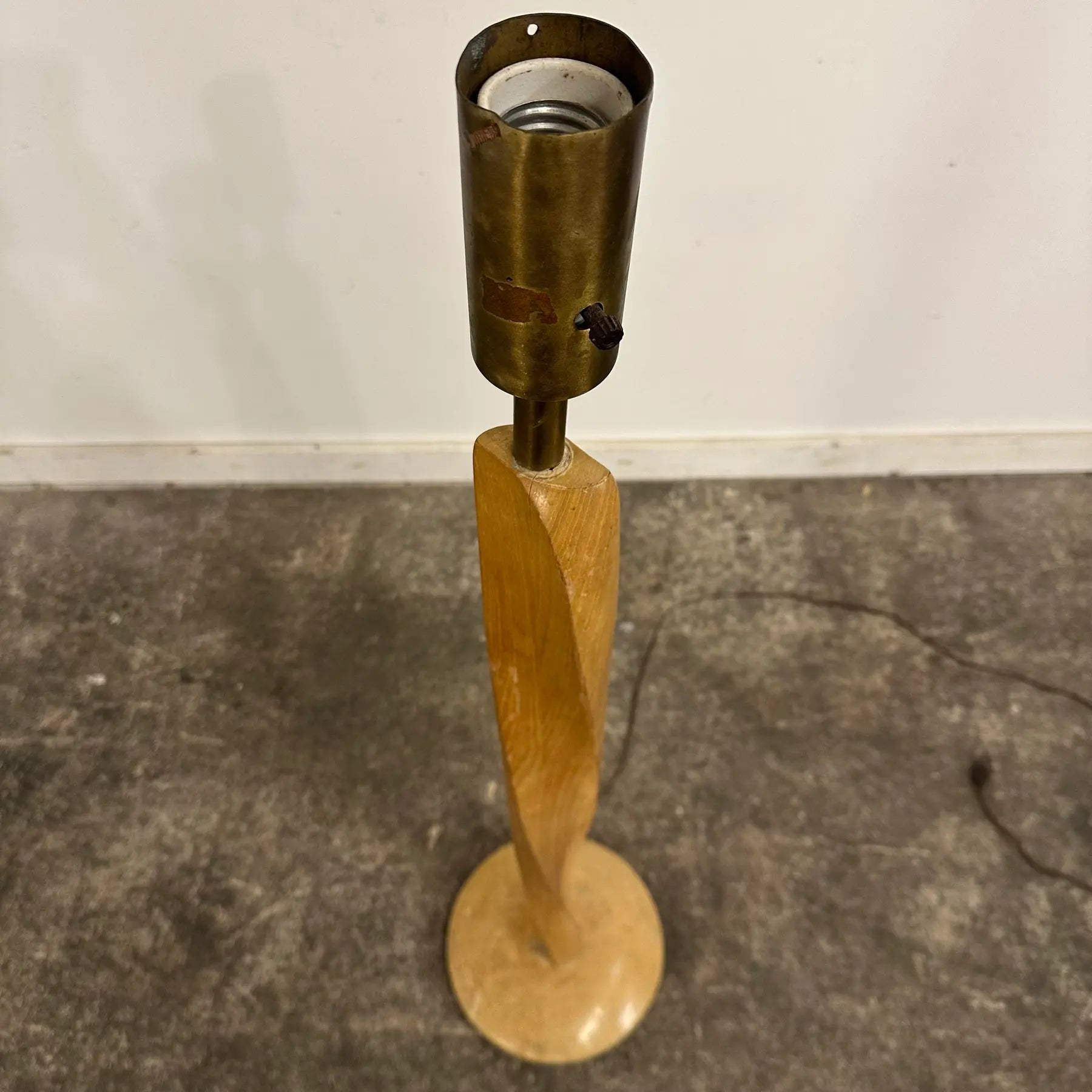 Mid Century Modern Yasha Heifetz Twisted Oak Floor Lamp