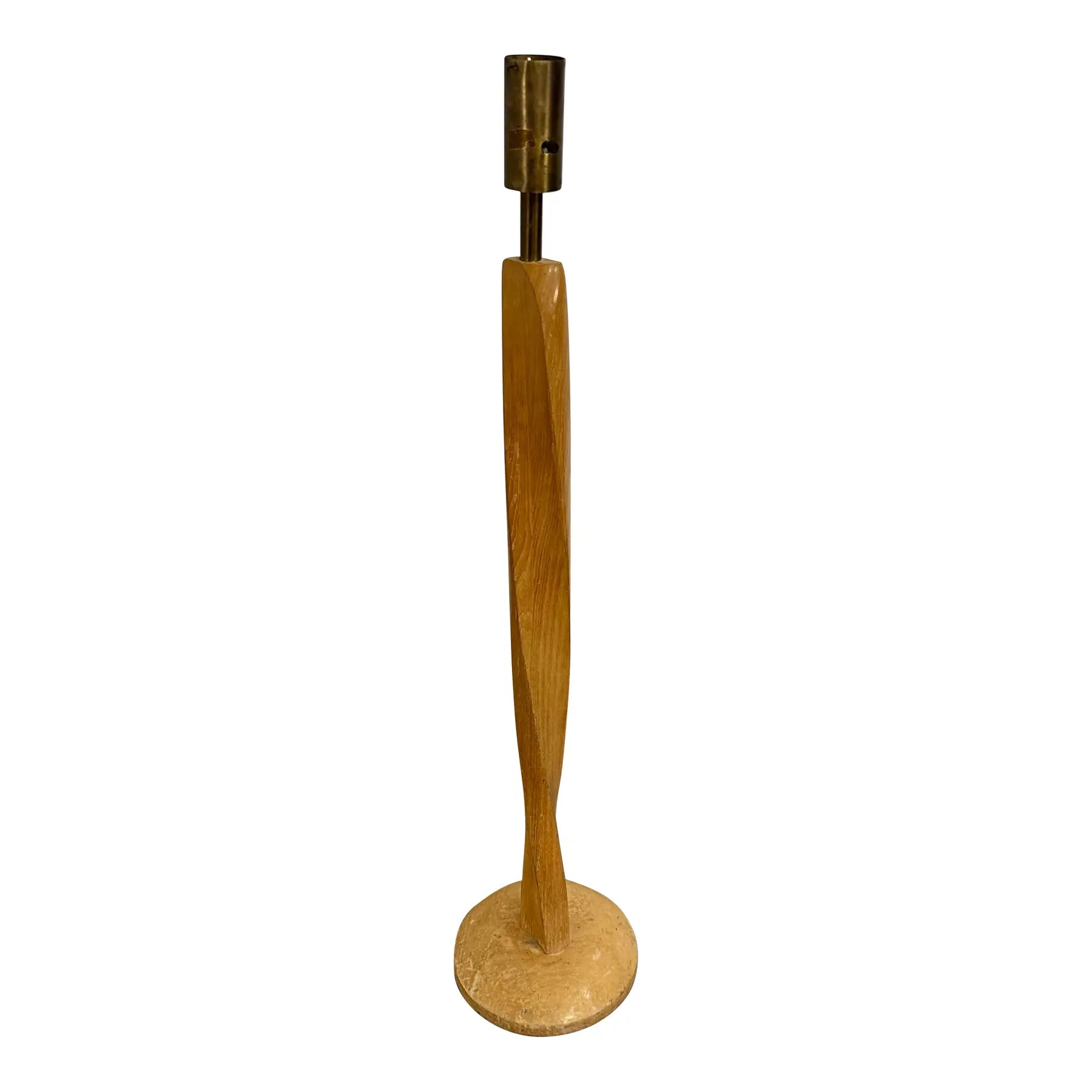 Mid Century Modern Yasha Heifetz Twisted Oak Floor Lamp