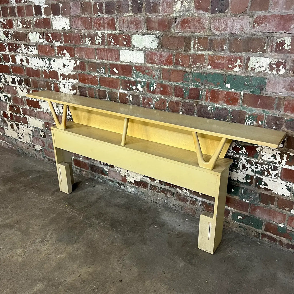 Mid Century Organic Pearsall Style Full Size Headboard Blond Light Wood