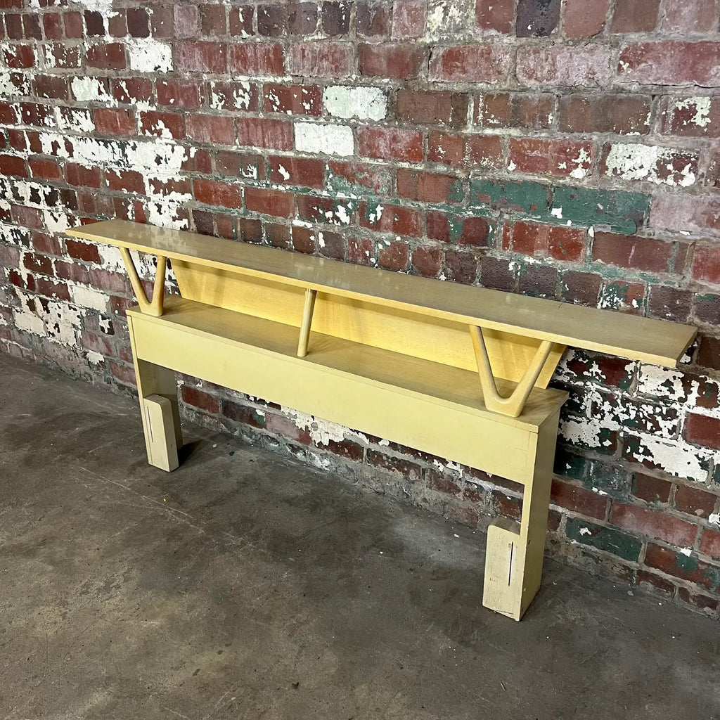 Mid Century Organic Pearsall Style Full Size Headboard Blond Light Wood