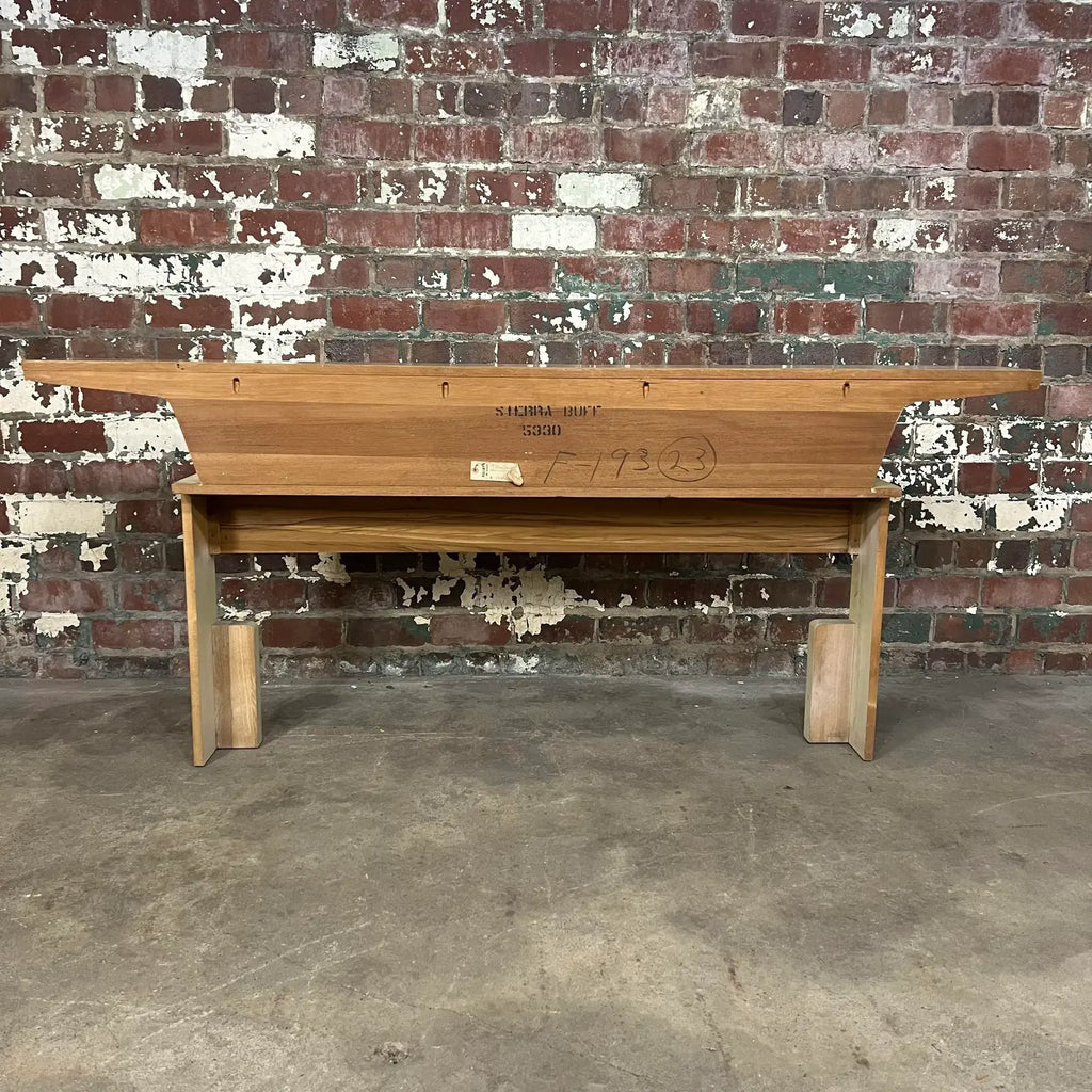 Mid Century Organic Pearsall Style Full Size Headboard Blond Light Wood