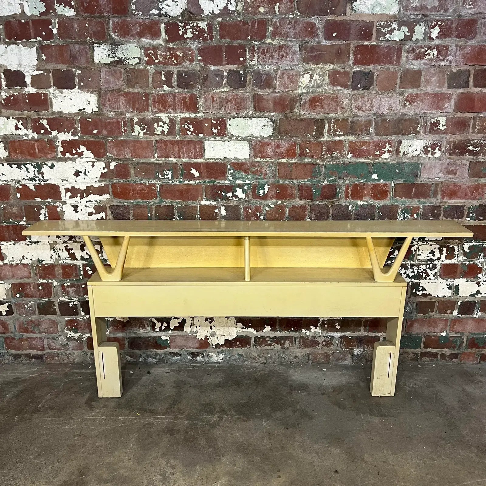 Mid Century Organic Pearsall Style Full Size Headboard Blond Light Wood