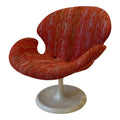 Mid Century Scandinavian Iris Tulip Swivel Base Club Chair