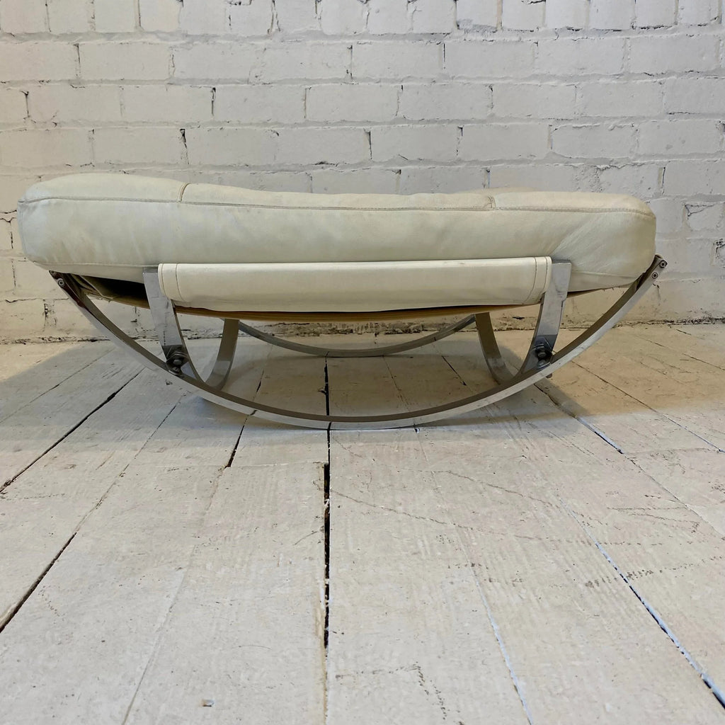 Stendig Italian Chrome Lounge Chair and Ottoman