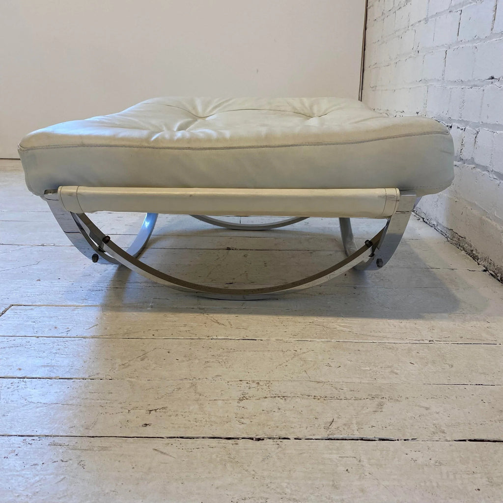 Stendig Italian Chrome Lounge Chair and Ottoman
