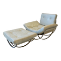 Stendig Italian Chrome Lounge Chair and Ottoman
