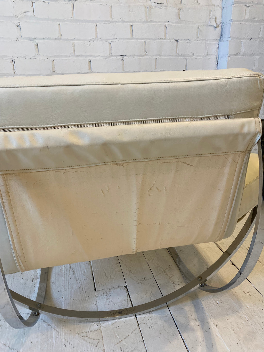 Stendig Italian Chrome Lounge Chair and Ottoman