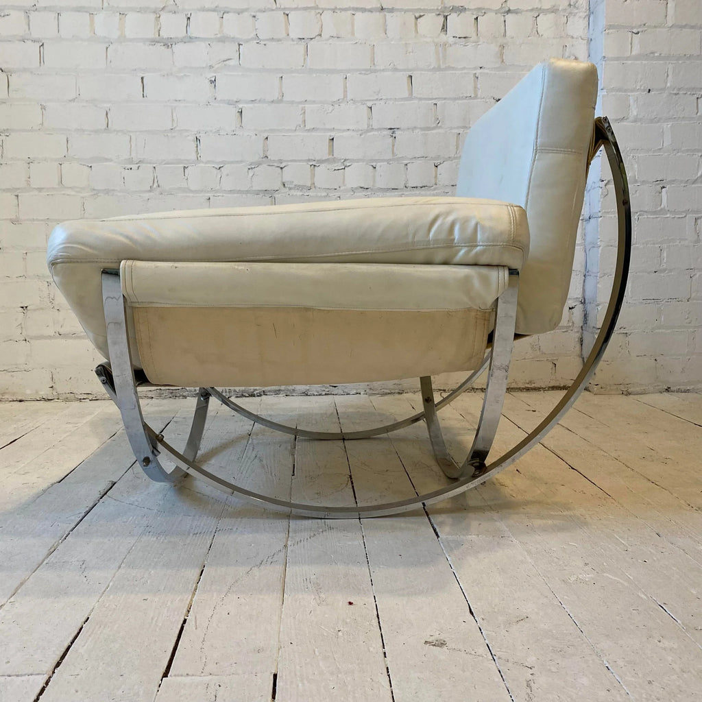 Stendig Italian Chrome Lounge Chair and Ottoman