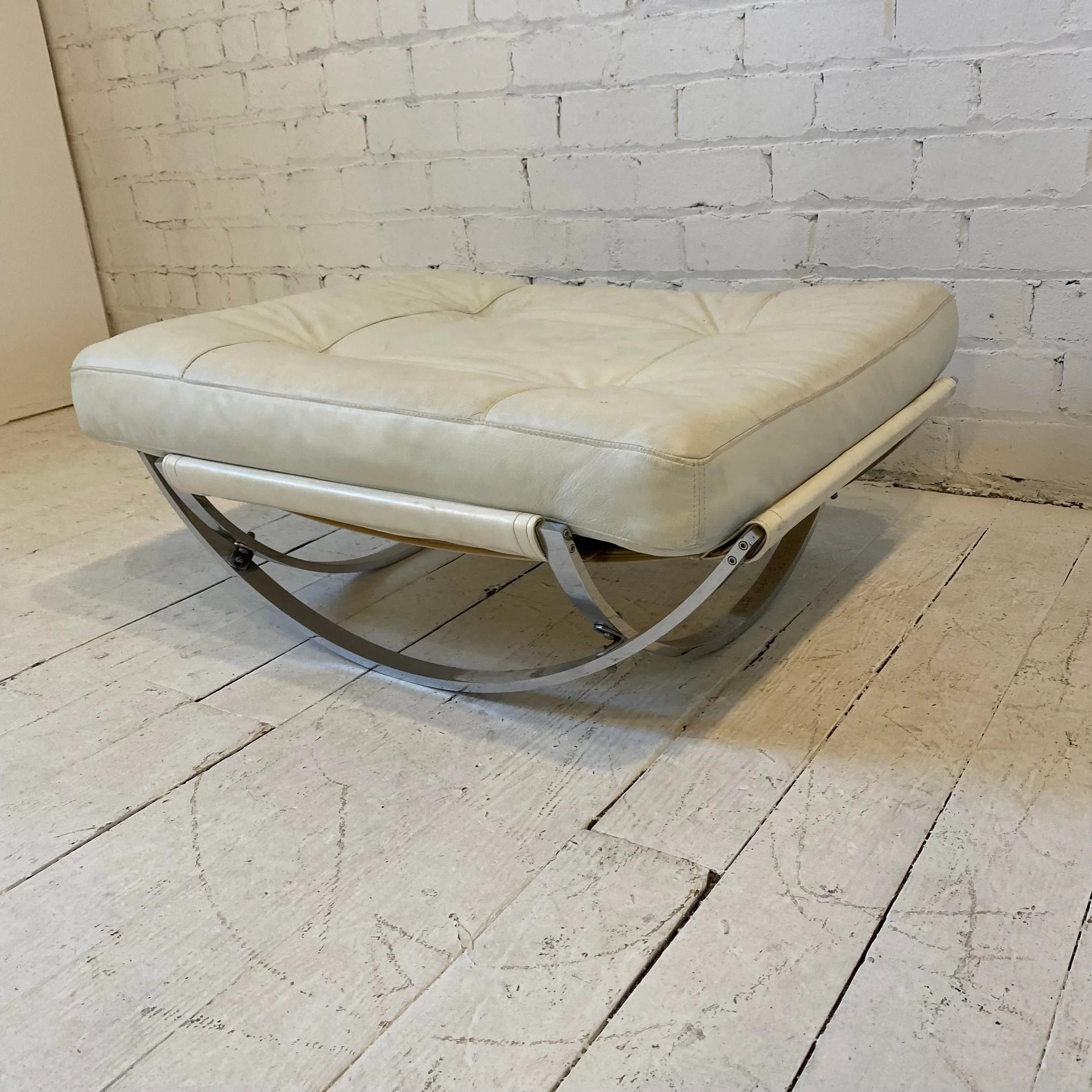 Stendig Italian Chrome Lounge Chair and Ottoman