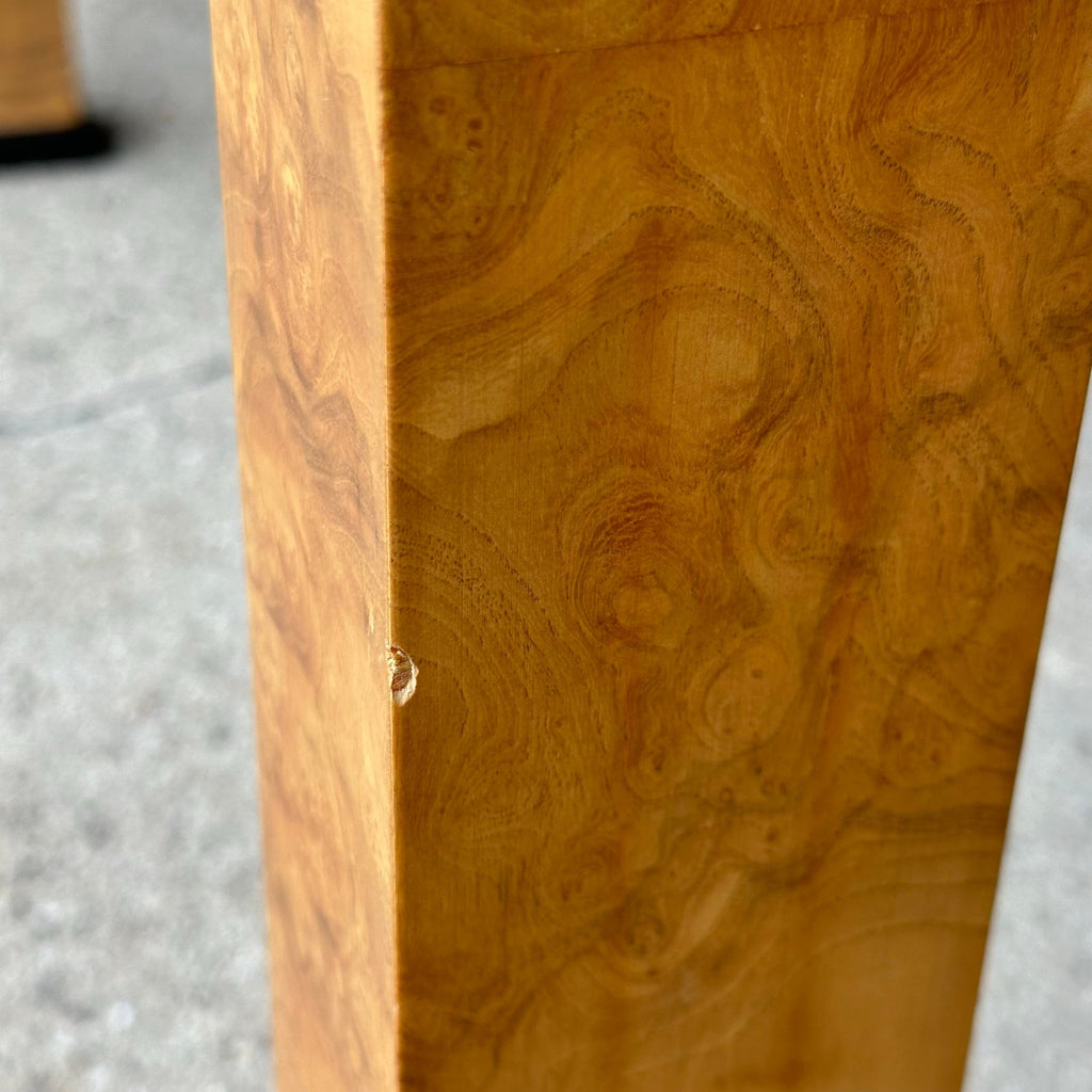 Milo Baughman Burlwood Dining Table Olive Wood