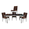 Milo Baughman Chrome and Smoked Glass Dining Set Dillingham Chairs