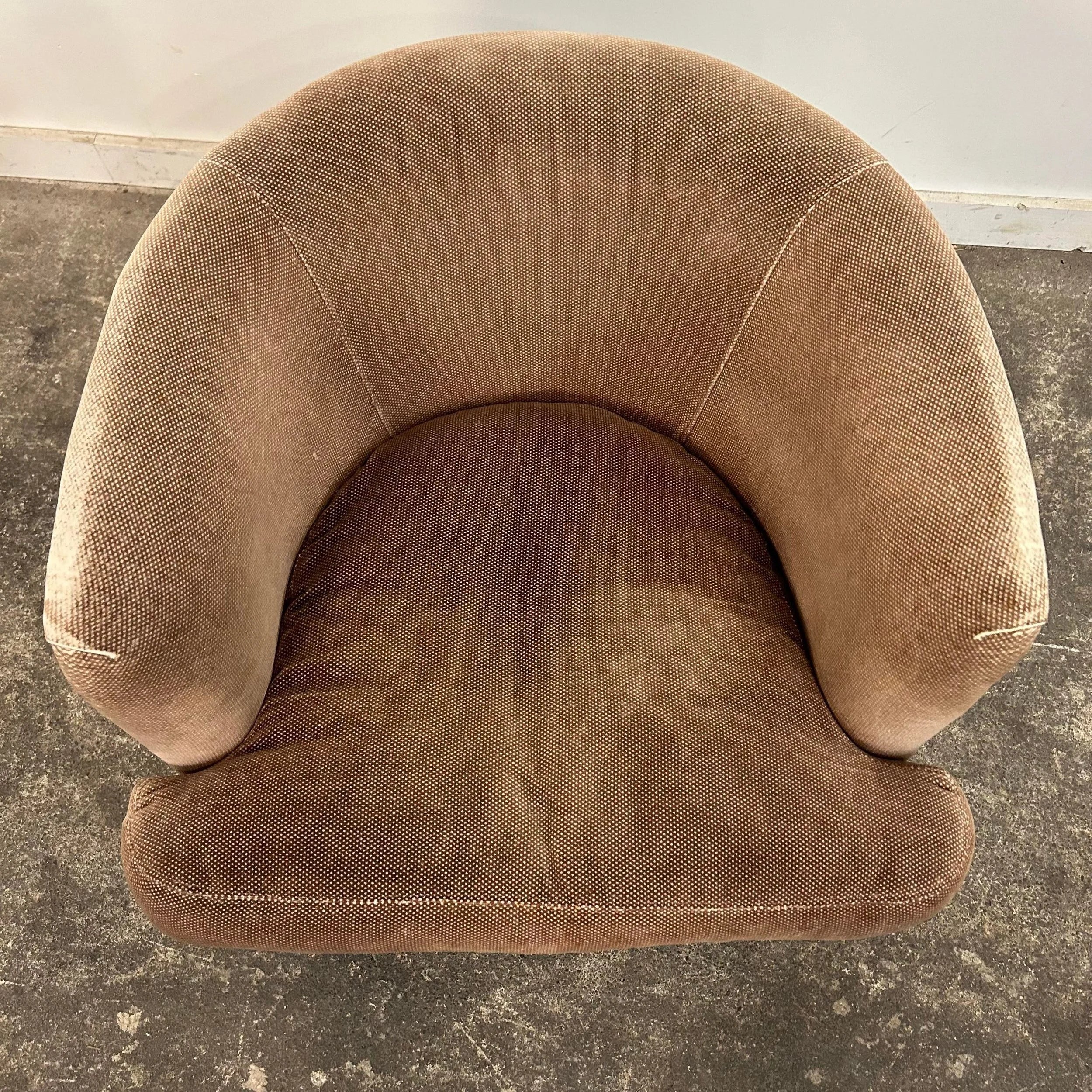 Milo Baughman Chrome Club Chair on Swivel Rock Base