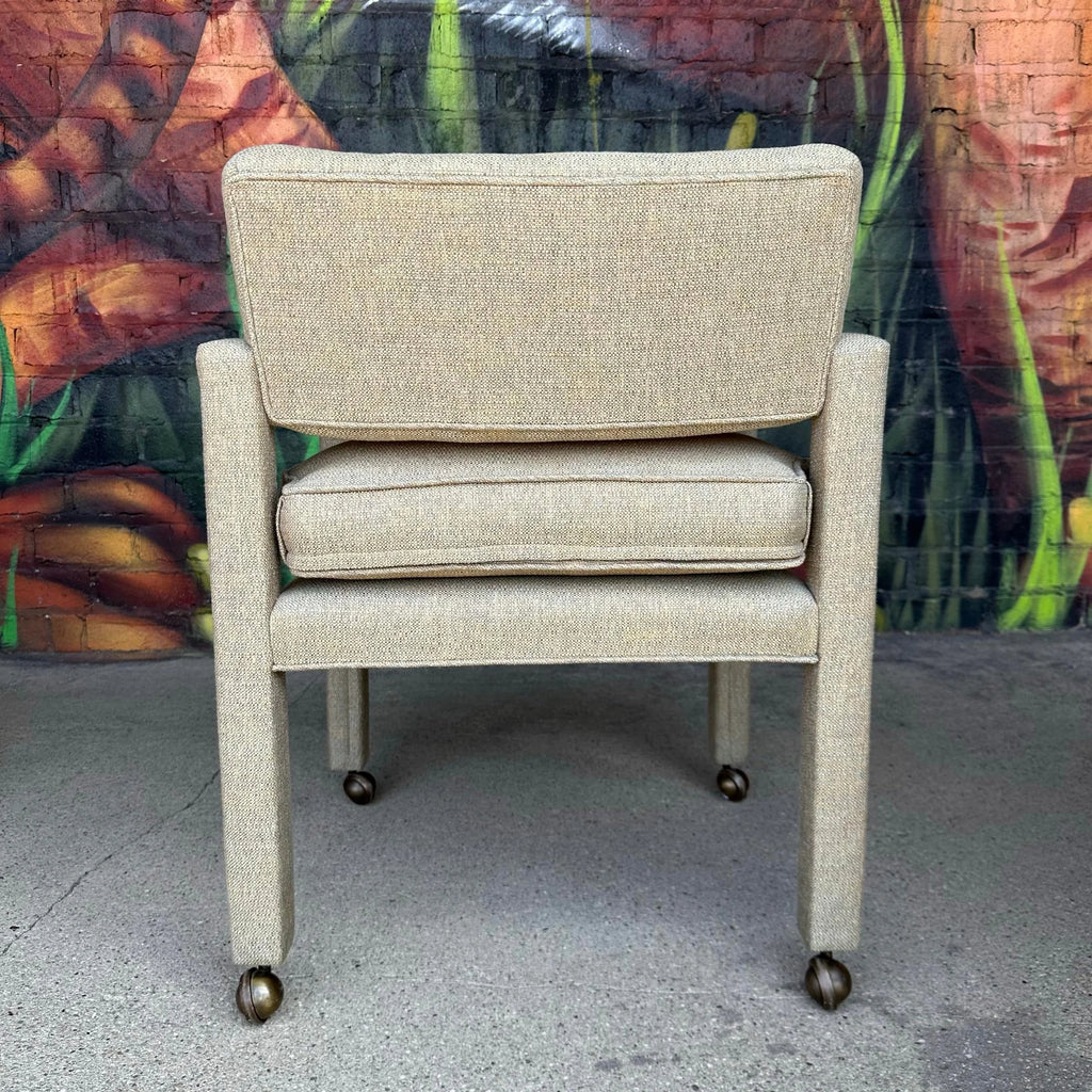 Set of Four Milo Baughman for Thayer Coggin Dining Chairs on Casters