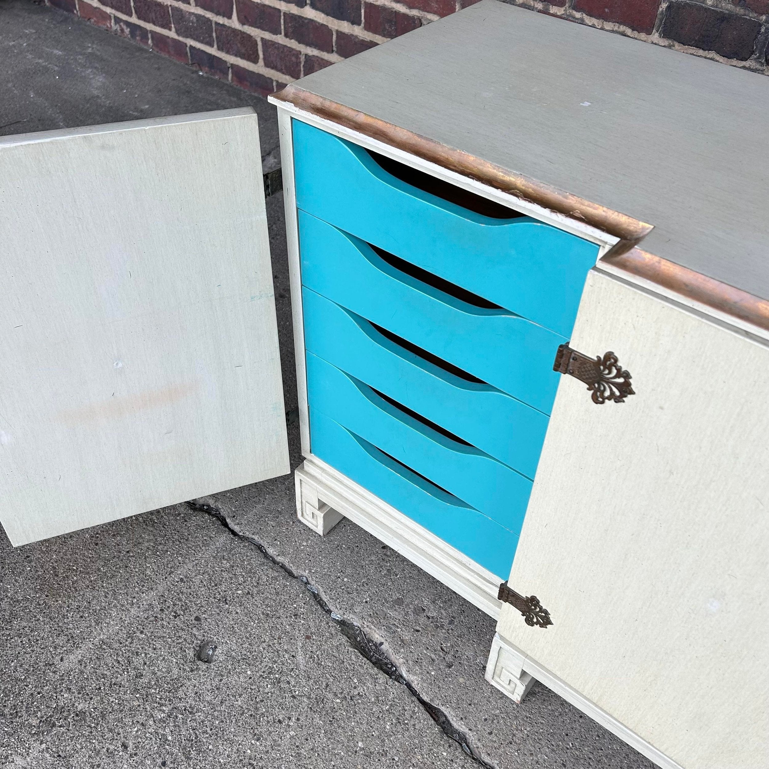 Modern Credenza With Greek Key Legs