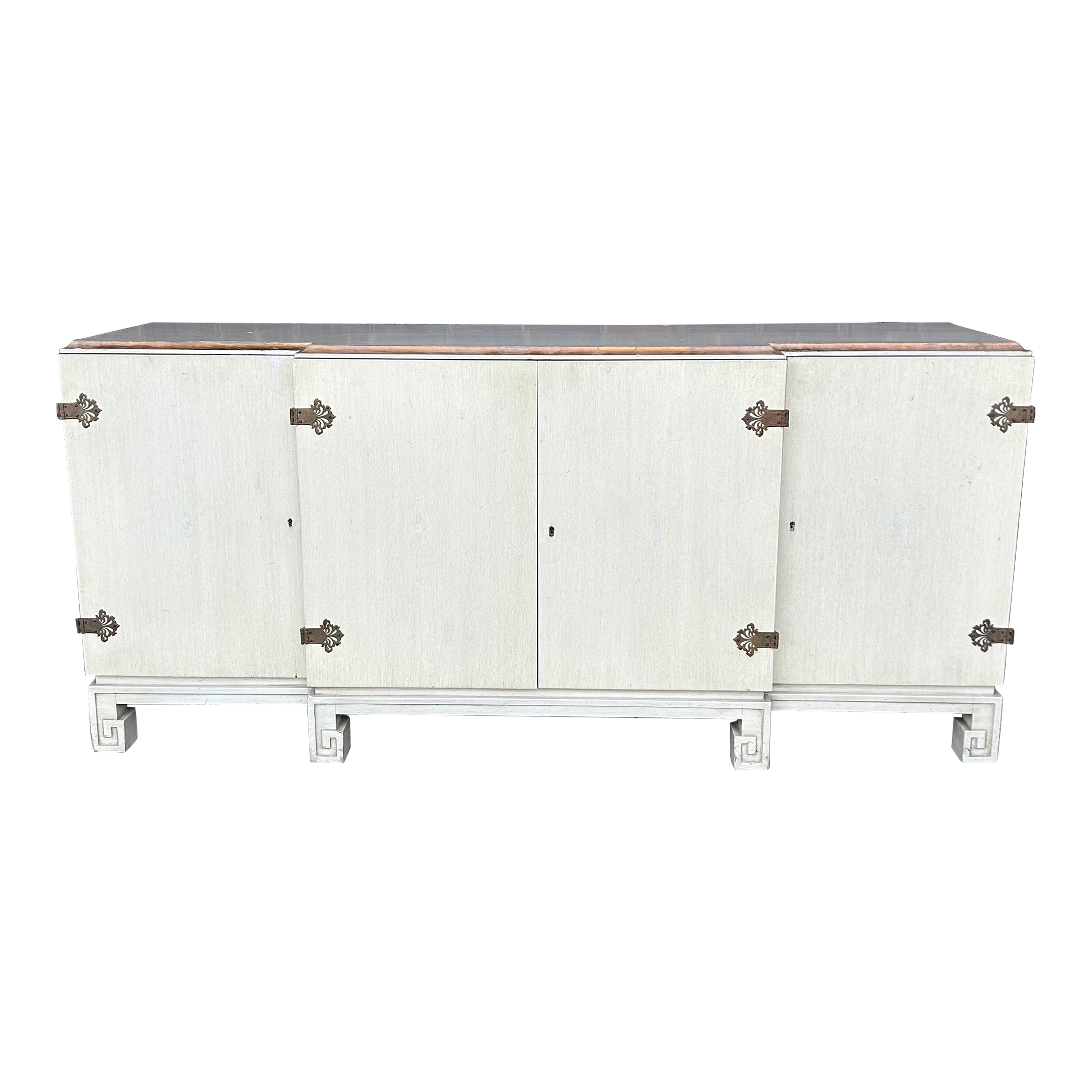 Modern Credenza With Greek Key Legs