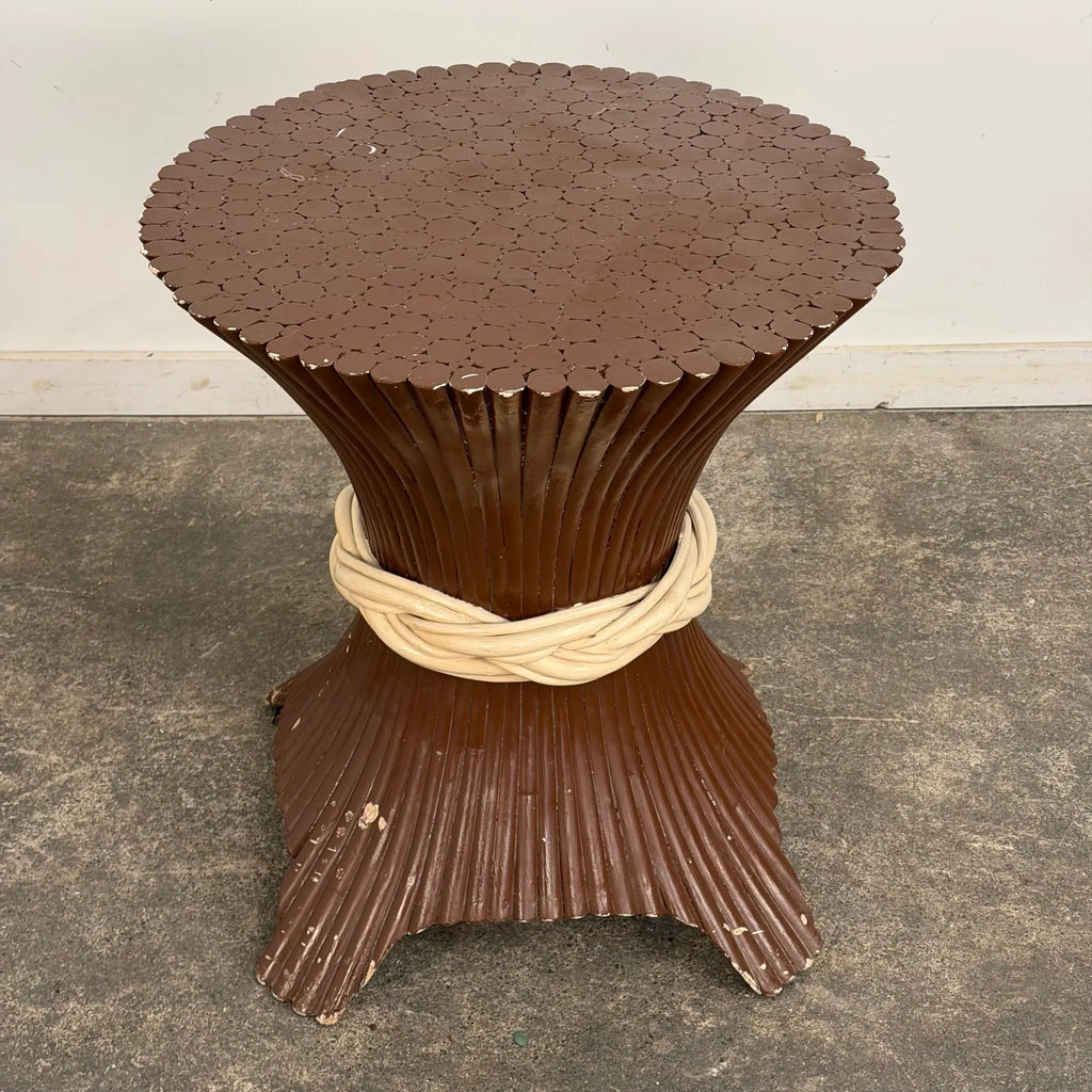 Modern Regency Sheaf of Wheat Pedestal Table