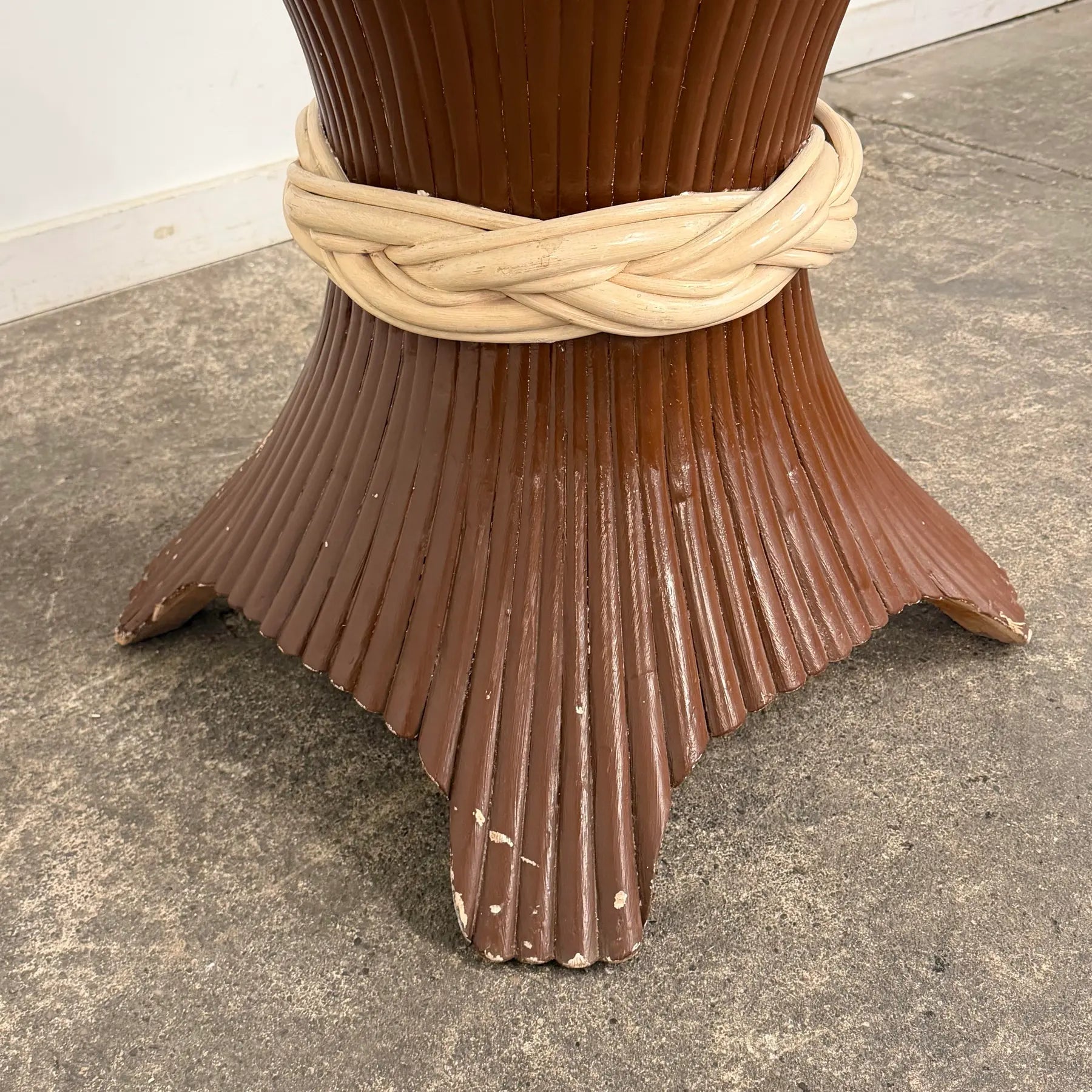 Modern Regency Sheaf of Wheat Pedestal Table