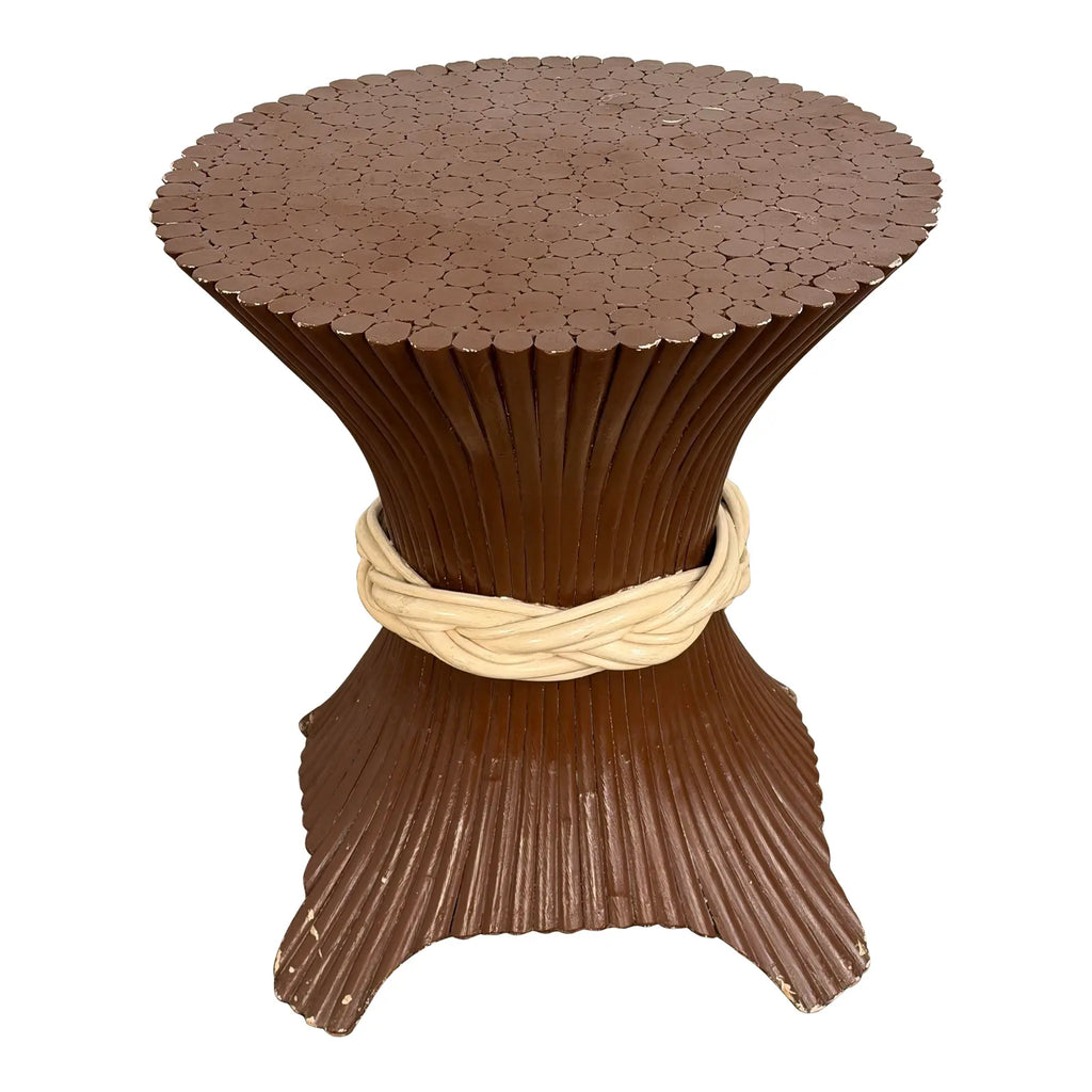 Modern Regency Sheaf of Wheat Pedestal Table