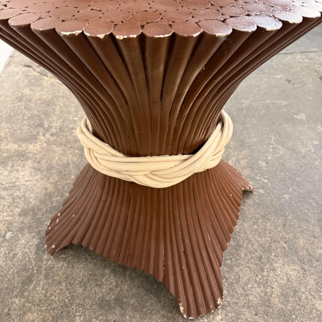 Modern Regency Sheaf of Wheat Pedestal Table