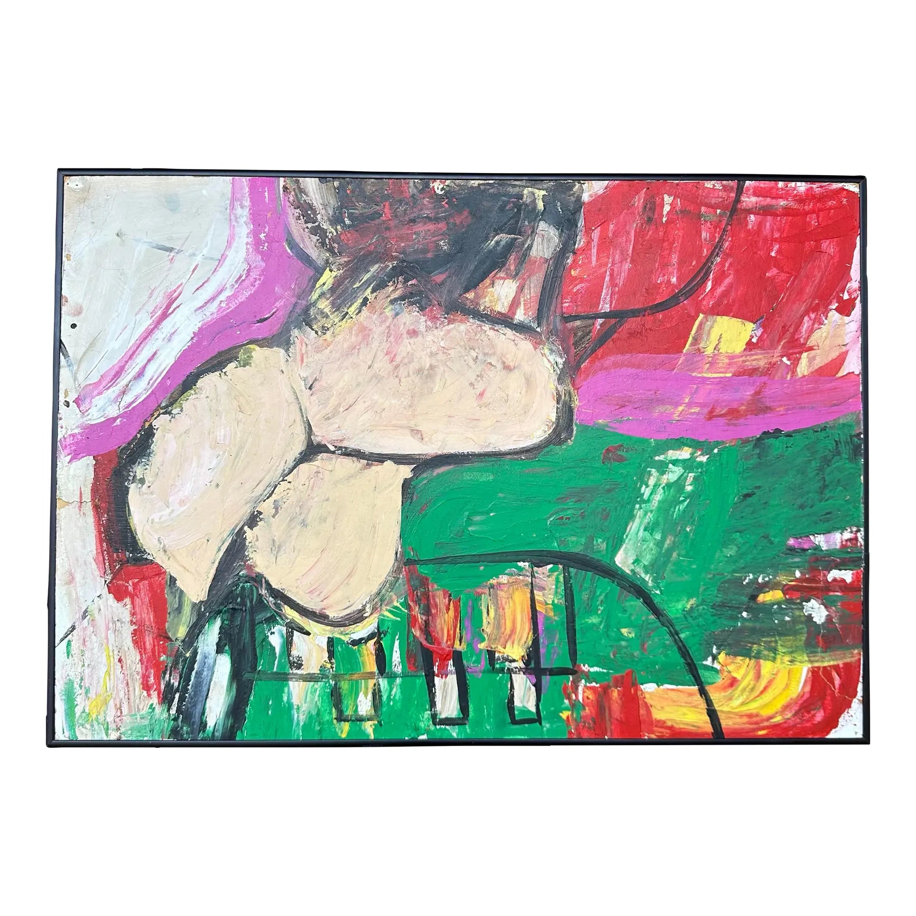 Modernist Abstract Painting Untitled Unsigned