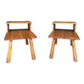 Original American "Cowboy Ranch Oak" Pair of Side Tables by A. Brandt