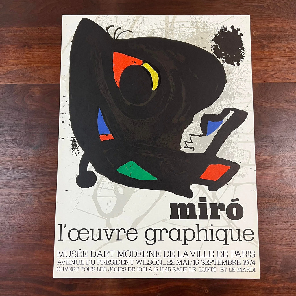 Original Joan Miró Stone Lithograph 1974