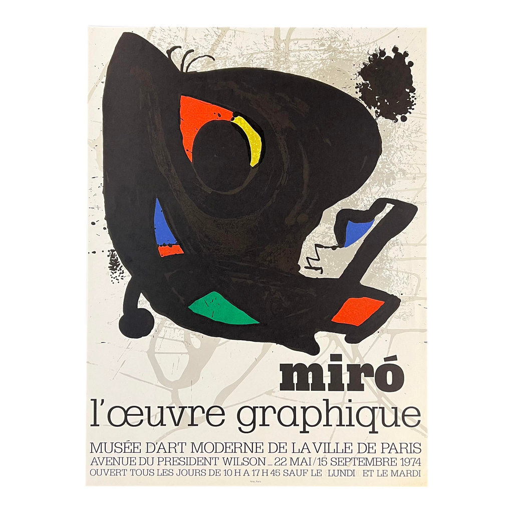 Original Joan Miró Stone Lithograph 1974